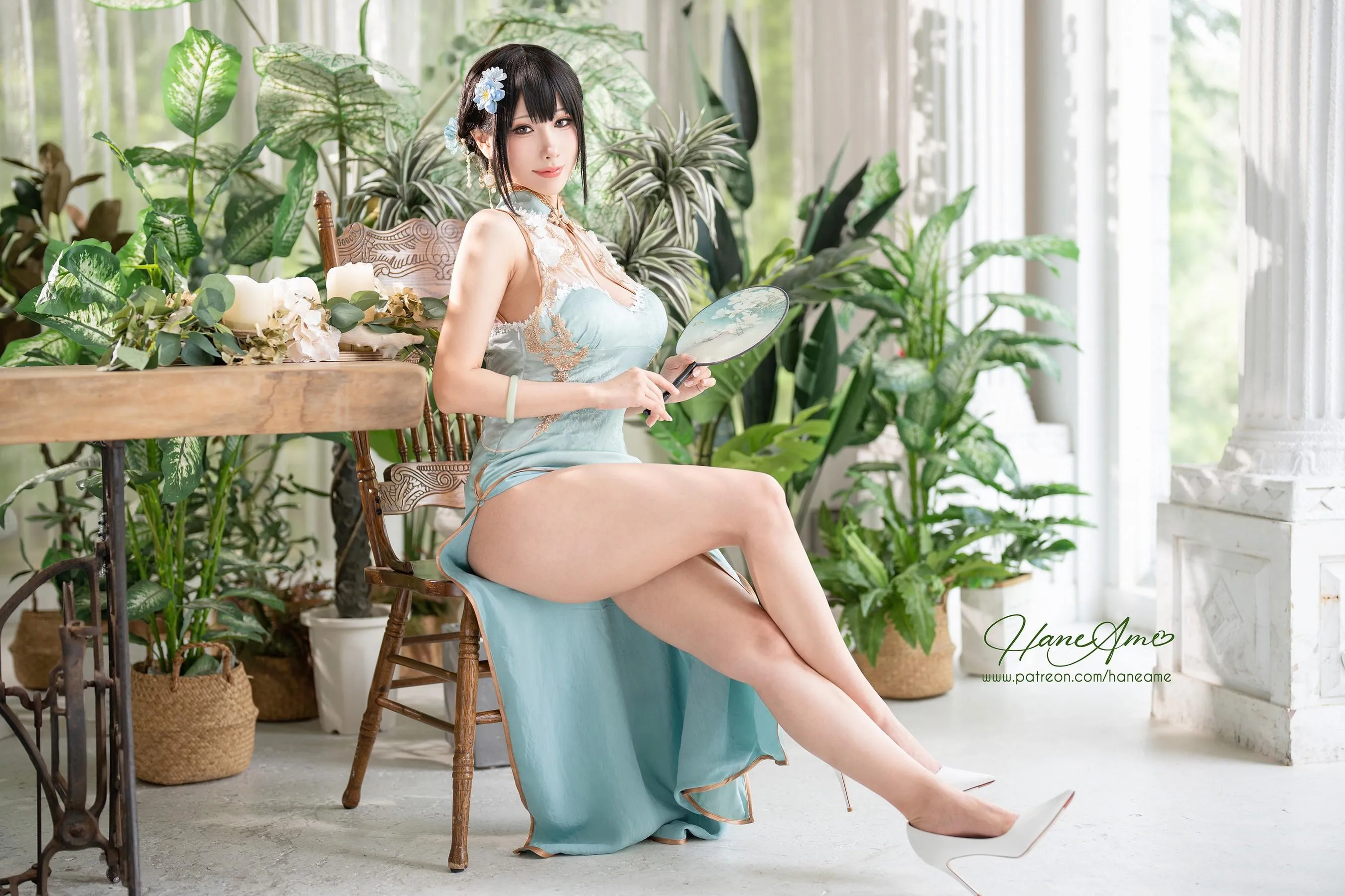 雨波_HaneAme – NO.192.2023年06月新品订阅4套视频-Original Jade Qipao [32P]插图8